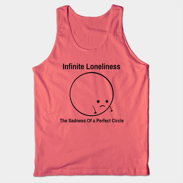 Infinite Loneliness, The Sadness of a Perfect Circle Funny Math Tank Top by ThreadSupreme